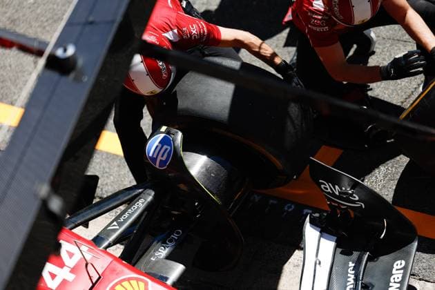 Scuderia Ferrari HP Team during pit stop practice, F1 Grand Prix of Spain at Circuit de Barcelona-Catalunya on May 29, 2025 in Barcelona, Spain. (Photo by HOCH ZWEI) Barcelona Spain