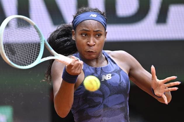 2025 Roland-Garros - Day 5 PARIS, FRANCE - MAY 29: Coco Gauff of the United States in action against Tereza Valentova (not seen) of Czechia during the Women s Singles Second Round match on Day Five of the 2025 French Open at Roland Garros in Paris, France on May 29, 2025. Burak Akbulut Anadolu Paris France. Editorial use only. Please get in touch for any other usage.  Copyright: x2025xAnadoluxBurakxAkbulutx