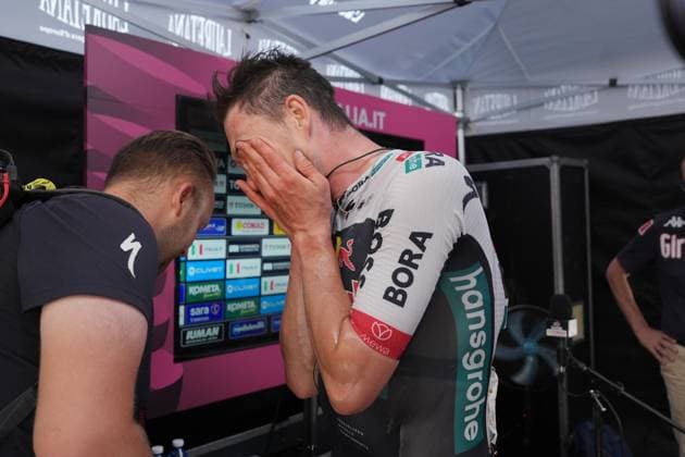 Denz Nico of Red Bull - Bora - Hansgrohe Team winner of the stage during the stage 18 of the Giro d™Italia from Morbegno to Cesano Maderno, Italy - Thursday, May 29, 2025. - cycling.  Copyright: xGianxMattiaxD Alberto LaPressex