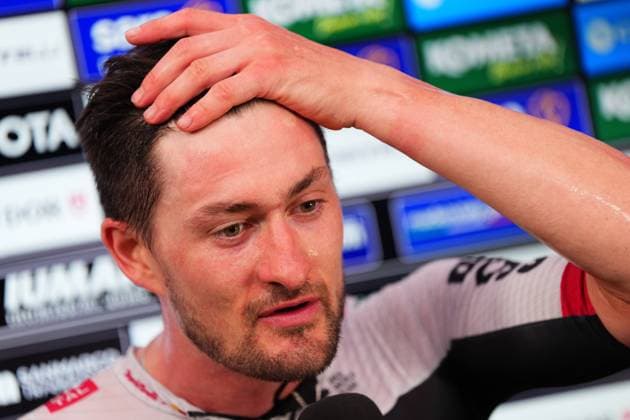 Denz Nico of Red Bull - Bora - Hansgrohe Team winner of the stage during the stage 18 of the Giro d™Italia from Morbegno to Cesano Maderno, Italy - Thursday, May 29, 2025. - cycling.  Copyright: xGianxMattiaxD Alberto LaPressex