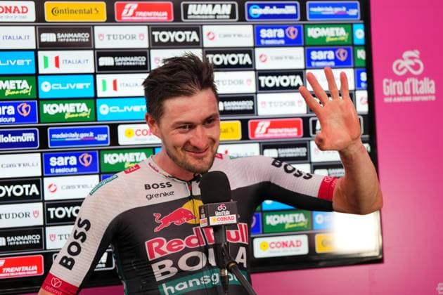 Denz Nico of Red Bull - Bora - Hansgrohe Team winner of the stage during the stage 18 of the Giro d™Italia from Morbegno to Cesano Maderno, Italy - Thursday, May 29, 2025. - cycling.  Copyright: xGianxMattiaxD Alberto LaPressex