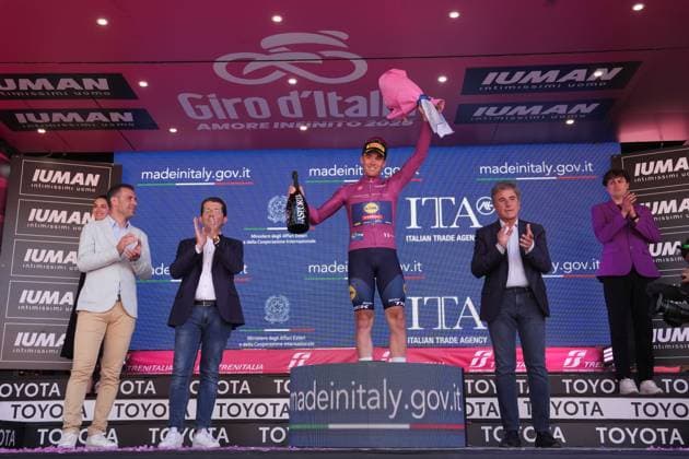 Pedersen Mads of Lidl-Trek, cyclamen jersey, during the stage 18 of the Giro d™Italia from Morbegno to Cesano Maderno, Italy - Thursday, May 29, 2025. - cycling.  Copyright: xMassimoxPaolone LaPressex