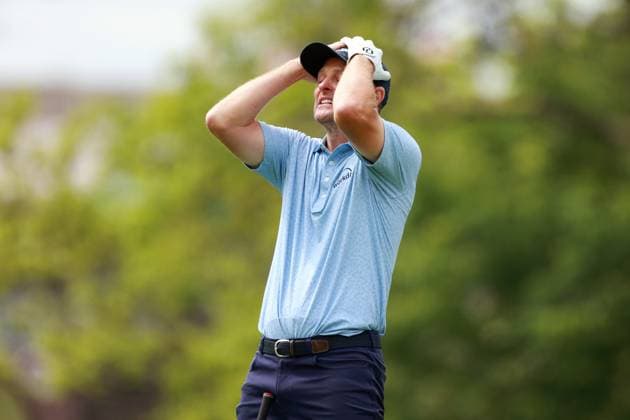 Memorial Tournament presented by Workday Justin Rose of England reacts to his shot on the 10th fairway during the first round of the Memorial Tournament presented by Workday at Muirfield Village Golf Club on May 29, 2025 in Dublin, Ohio. Dublin Ohio United States  Copyright: xAmyxLemusx originalFilename:lemus-memorial250529_npyZH.jpg