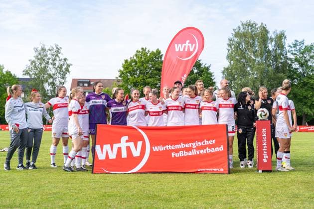 Pokalsieger VfB Stuttgart Frauen, VfB Stuttgart vs VfL Herrenberg, Fußball, Frauen WFV-Verbandspokal Finale, Saison 2024 2025, 29.05.2025, VfB Stuttgart vs VfL Herrenberg, Fußball, Frauen WFV-Verbandspokal Finale, Saison 2024 2025, 29.05.2025 Stuttgart Copyright: xEibner-Pressefoto MaxxVogelx EP_MVL