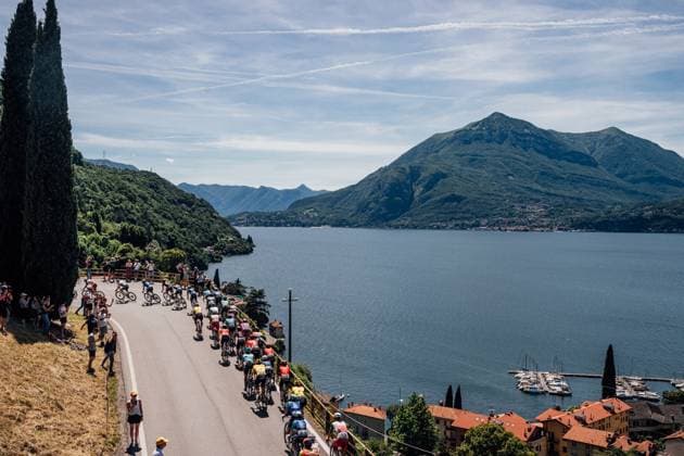 2025 Giro d Italia Stage 18 Picture by Zac Williams SWpix.com - 29 05 2025 - Cycling - 2025 Giro d Italia Stage 18, Morbegno to Cesano Maderno, Italy - The breakaway. Copyright: x xSWpix.comx(t axPhotographyxHubxLtd)xZacxWilliams SWpix.comx SWP-2645