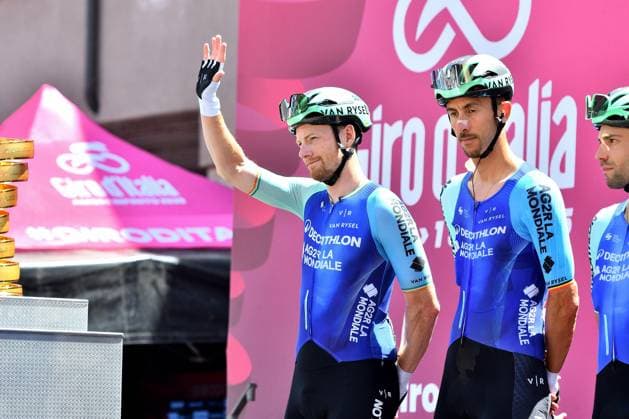 Dorian Godon (DECATHLON AG2R LA MONDIALE TEAM) during Stage 18 - Morbegno-Cesano Maderno, Giro d Italia race in Morbegno, Italy, May 29 2025  Copyright: xDavidexVaninetti IPAxSportx xipa-agency.netx xx IPA_58389344 IPA_Agency_IPA58389344