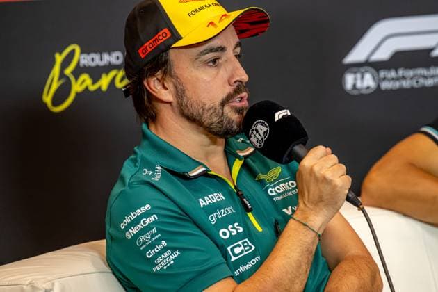 MONTMELO, SPAIN: Fernando Alonso, racing for the Aston Martin F1 team during the 2025 Formula 1 Spanish Grand Prix at the Circuit de Barcelona-Catalunya in Montmelo, Spain