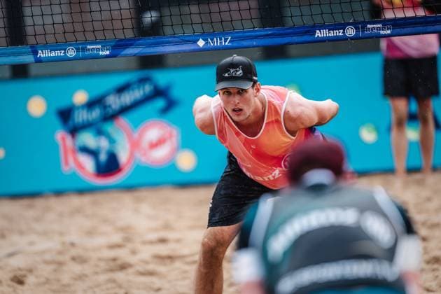 Beachvolleyball Männer Allianz German Beach Tour 2025 Tourstop Hamburg 29.05.2025 Tristan Fröbel Hamburg Active City Arena Heiligengeistf Hamburg Deutschland