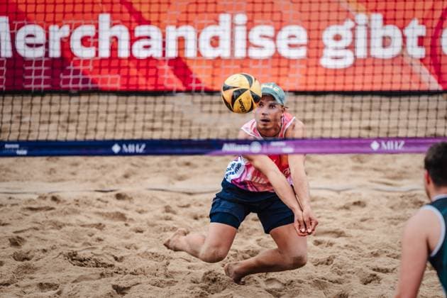Beachvolleyball Männer Allianz German Beach Tour 2025 Tourstop Hamburg 29.05.2025 Ole Schwarmann Hamburg Active City Arena Heiligengeistf Hamburg Deutschland