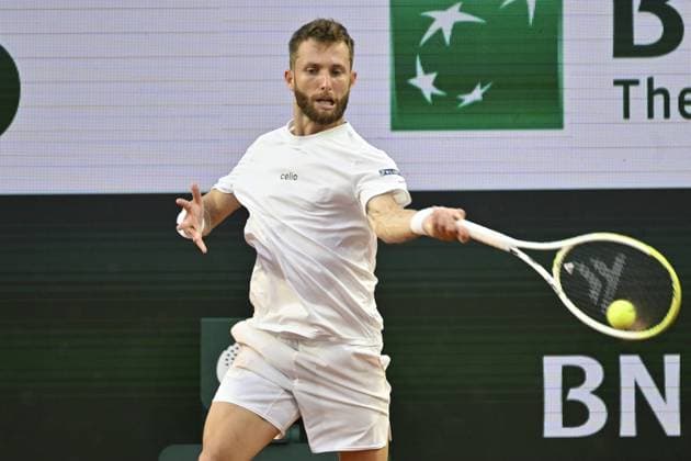 Tennis : Roland Garros 2025 - ITF - Tennis - Roland Garros 2025 - ITF - Corentin Moutet - France France  Copyright: xChryslenexCaillaudx xPsnewzx