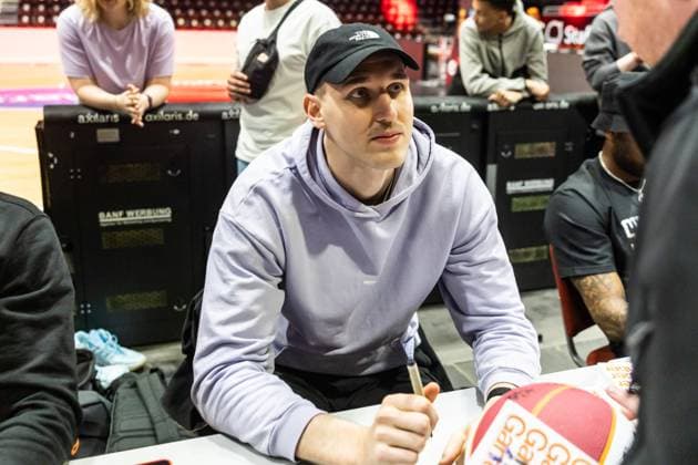 easyCredit Basketball Bundesliga, BBL, Saison 2024 2025, Herren. 29.05.2025, Niners Chemnitz, Saisonabschluss. Jonas Richter (Niners Chemnitz, No 7) Copyright. Alexander Trienitz.