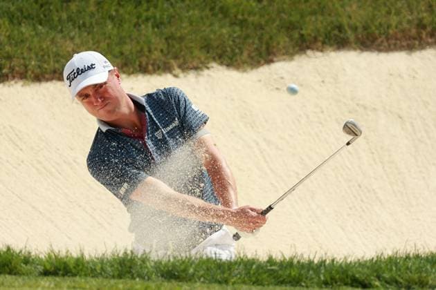 The Memorial Tournament Justin Thomas of United States hits out of the bunker toward the 9th green during the first round of The Memorial Tournament presented by Workday at Muirfield Village Golf Club in Dublin, Ohio, USA onThursday, May 29, 2025. Dublin Ohio United States  Copyright: xJorgexLemusx originalFilename:lemus-thememor250529_npih3.jpg