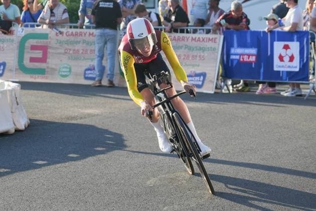CYCLING - BOUCLES DE LA MAYENNE 2025 - PROLOGUE Oliver Knight during the Prologue of the Boucles de la Mayenne - CrÃ dit Mutuel, UCI ProSeries Cycling event, Individual Time Trial, Laval - Laval (5,4 Km) on 29 May 2025 in Laval, France - Photo Laurent Lairys PSNEWZ LavalFrance  Copyright: xLaurentxLairysx