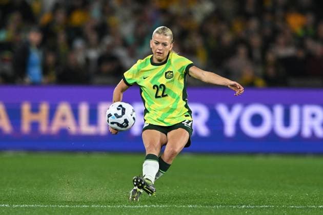 SOCCER AUSTRALIA ARGENTINA WOMEN, Charlotte Grant of Australia kicks the ball during the Women s friendly international match, Länderspiel, Nationalmannschaft between Australia and Argentina at Marvel Stadium in Melbourne, Friday, May 30, 2025. ( NO ARCHIVING, EDITORIAL USE ONLY MELBOURNE VICTORIA AUSTRALIA  Copyright: xJAMESxROSSx 20250530133071841854