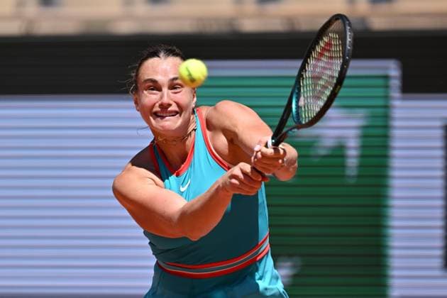 2025 Roland-Garros - Day 6 PARIS, FRANCE - MAY 30: Aryna Sabalenka in action against Olga Danilovic (not seen) of Serbia during their women s singles match on day 6 of the French Open tennis tournament at the Roland-Garros Complex in Paris, France on May 30, 2025. Mustafa Yalcin Anadolu Paris France. Editorial use only. Please get in touch for any other usage.  Copyright: x2025xAnadoluxMustafaxYalcinx