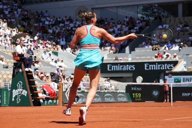 TENNIS : Roland Garros 2025 - Internationaux de France - 30 05 2025 Aryna Sabalenka (RUS) Vs Olga Danilovic (SRB) ParisFrance  Copyright: xMichtofx