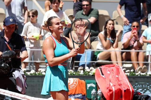 TENNIS : Roland Garros 2025 - Internationaux de France - 30 05 2025 Aryna Sabalenka (RUS) Vs Olga Danilovic (SRB) ParisFrance  Copyright: xMichtofx