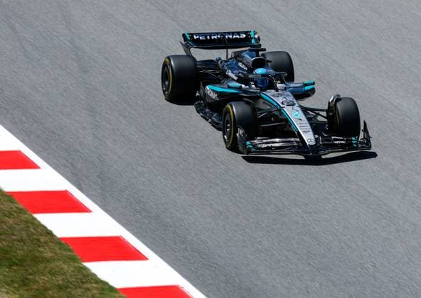 63 George Russell (GBR, Mercedes-AMG Petronas F1 Team), F1 Grand Prix of Spain at Circuit de Barcelona-Catalunya on May 30, 2025 in Barcelona, Spain. (Photo by HOCH ZWEI) Barcelona Spain