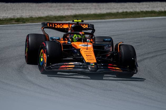 Lando Norris (McLaren Formula 1 Team, Großbritannien, 04) im MCL39, ESP, Formel 1 Weltmeisterschaft, Aramco Grand Prix von Spanien, Circuit de Barcelona Catalunya, Freies Training, Saison 2025, 30.05.2025 ESP, Formel 1 Weltmeisterschaft, Aramco Grand Prix von Spanien, Circuit de Barcelona Catalunya, Freies Training, Saison 2025, 30.05.2025 Barcelona Copyright: xEibner-Pressefoto Memmlerx EP_MMR