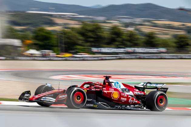 30th May 2025; Circuit de Barcelona-Catalunya, Barcelona, Spain; Formula 1 Spanish Grand Prix 2025: Free Practice Day; Charles Leclerc of the Scuderia Ferrari HP drives the SF 25 at the Circuit of Catalunya  ActionPlus12795871 PabloxGuillen