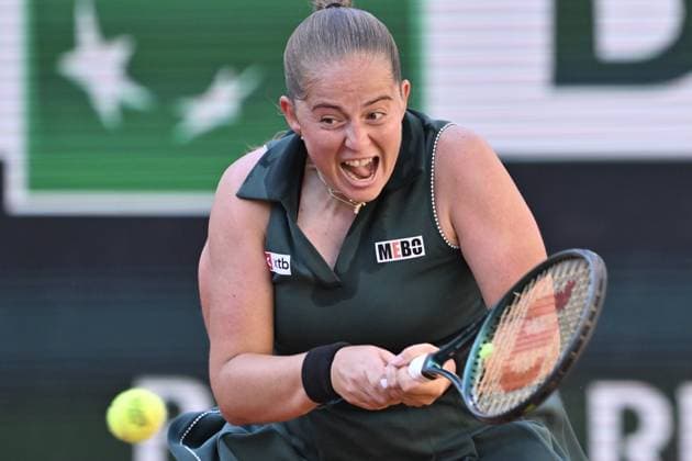 2025 Roland-Garros - Day 6 PARIS, FRANCE - MAY 30: Jelena Ostapenko of Latvia in action against Kazakhstan s Elena Rybakina during women s singles match on Day 6 of the French Open tennis tournament on Court Suzanne-Lenglen at the Roland-Garros Complex in Paris on May 30, 2025. Burak Akbulut Anadolu Paris France. Editorial use only. Please get in touch for any other usage.  Copyright: x2025xAnadoluxBurakxAkbulutx