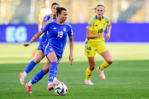250530 Arianna Caruso of Italy during the Women s Nations League football match between Italy and Sweden on May 30, 2025 in Parma. Photo: Ludvig Thunman BILDBYRAN kod LT LT0706 fotboll football soccer fotball nations league uefa womens nations league italien italy sverige sweden dam bbeng Copyright: LUDVIGxTHUNMAN BB250530LT040
