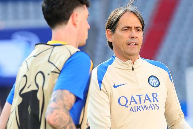 Simone Inzaghi head coach of FC Internazionale during the training session the day ahead of the 2024 2025 Champions League Final football match between Paris Saint Germain and FC Internazionale at Munich Football Arena stadium in Munich (Germany), May 30th, 2025. CesarexPurini