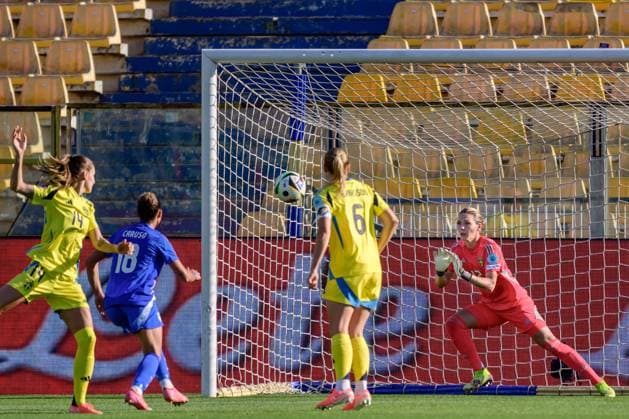 250530 Goalkeeper Jennifer Falk of Sweden during the Women s Nations League football match between Italy and Sweden on May 30, 2025 in Parma. Photo: Ludvig Thunman BILDBYRAN kod LT LT0706 fotboll football soccer fotball nations league uefa womens nations league italien italy sverige sweden dam bbeng Copyright: LUDVIGxTHUNMAN BB250530LT042