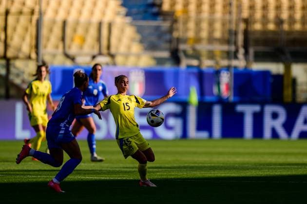250530 Julia Zigiotti Olme of Sweden during the Women s Nations League football match between Italy and Sweden on May 30, 2025 in Parma. Photo: Ludvig Thunman BILDBYRAN kod LT LT0706 fotboll football soccer fotball nations league uefa womens nations league italien italy sverige sweden dam bbeng Copyright: LUDVIGxTHUNMAN BB250530LT043