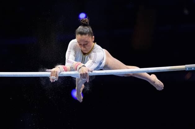 Sport Themen der Woche KW22 Sport Bilder des Tages Nina Derwael (BEL) competes on uneven bars during the 2025 European Gymnastics Championships individual apparatus finals at Leipzig Trade Fair, Leipzig, Germany. (Sven Beyrich SPP)  Copyright: xSvenxBeyrich SPPx spp-en-SvBe-20250530-ND5_9327