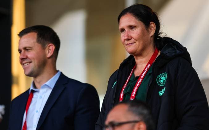 UEFA Women s Nations League 2025, Esenler Stadium, Istanbul, Turkey 30 5 2025 Turkey vs Republic of Ireland WNT FAI interim technical director Shane Robinson and Hannah Dingley Shane Robinson and Hannah Dingley 30 5 2025  Copyright: x INPHO RyanxByrnex RB1_2925
