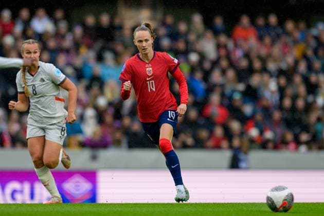 250530 Caroline Graham Hansen of Norway during the UEFA Women™s Nations League football match between Norway and Iceland on May 30, 2025 in Trondheim. Photo: Vegard Grott BILDBYRAN kod VG VG0755 bbeng fotboll football soccer fotball nations league landskamp norge norway dam iceland island uefa womens nations league Copyright: VEGARDxGRoTT BB250530VG054