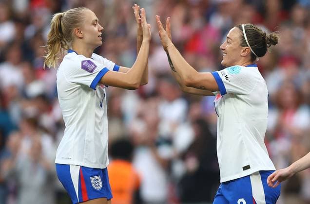 Lucy Bronze of England Women celebrates scoring a goal to make the score 2-0 England Women v Portugal Women, UEFA Women s Nations League - League A - Group 3, Football, Wembley Stadium, London, UK - 30 May 2025 EDITORIAL USE ONLY No use with unauthorised audio, video, data, fixture lists, club league logos or live services. Online in-match use limited to 120 images, no video emulation. No use in betting, games or single club league player publications. Copyright: xKieranxMcManus Shutterstockx 15330900t