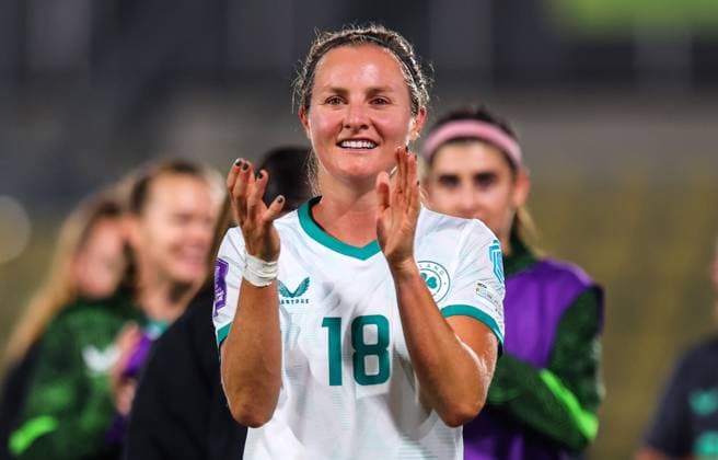 UEFA Women s Nations League 2025, Esenler Stadium, Istanbul, Turkey 30 5 2025 Turkey vs Republic of Ireland WNT Ireland™s Kyra Carusa celebrates winning Kyra Carusa celebrates winning 30 5 2025  Copyright: x INPHO RyanxByrnex RB1_8852