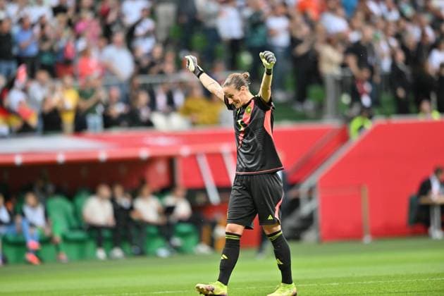 Jubel, Freuen, celebrate, happy, cheer , Goal Celebration Ann-Katrin Berger (DFB-Frauen, Deutschland, 1), 30.05.2025, Bremen (Deutschland), Fussball, UEFA Womens Nation League - Deutschland - Niederlande
