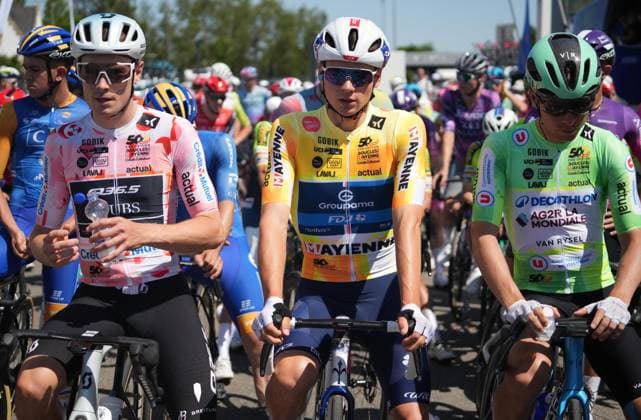 CYCLING - BOUCLES DE LA MAYENNE 2025 - STAGE 1 TOWNSEND Rory ,GRUEL Thibaud and COSNEFROY Benoit during the Stage 1 of the Boucles de la Mayenne - CrÃ dit Mutuel, UCI ProSeries Cycling event, Renault Saint-Berthevin - JuvignÃ (166 Km) on 30 May 2025 in JuvignÃ , France - Photo Laurent Lairys PSNEWZ Juvign?France  Copyright: xLaurentxLairysx