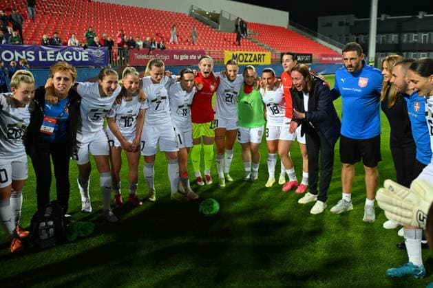 SERBIA vs HUNGARY CELEBRATION football Serbia vs Hungary Nations league sports center FSS, Stara Pazova 30.05.2025. Foto: FOOTBALL, SERBIA, HUNGARY, NATIONS LEAGUE, WOMEN Stara Pazova Sports center Stara Pazova Serbia Copyright: xMarkoxMetlas xMNxPressx