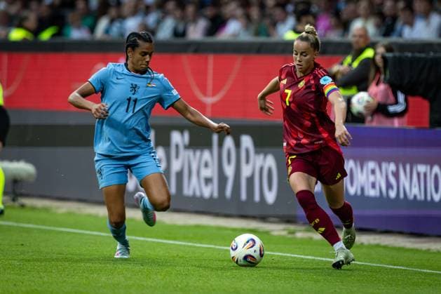 UWNL: Deutschland vs Niederlande; 30.05.25 Giulia Gwinn (Nr.07, Deutschland) gegen Esmee Brugts (Nr.11, Niederlande) UWNL: Deutschland vs Niederlande, Weserstadion am 30.05.25 Copyright: xBEAUTIFULxSPORTS MarioxM.xKobergx