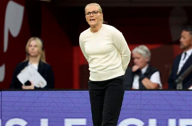 England v Portugal - UEFA Women s Nations League 2024 25 Grp A3 MD5 Sarina Wiegman, England Manager on the side line during the UEFA Women s Nations League 2024 25 Grp A3 MD5 match between England and Portugal at Wembley Stadium on May 30, 2025 in London, England. London Wembley Stadium England United Kingdom Copyright: xNealxSimpson Sportsphoto APLx 14127783