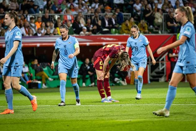 UWNL: Deutschland vs Niederlande; 30.05.25 Jule Brand (Nr.22, Deutschland) nach vergebener Chance UWNL: Deutschland vs Niederlande, Weserstadion am 30.05.25 Copyright: xBEAUTIFULxSPORTS MarioxM.xKobergx