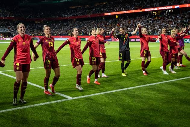 Sport Bilder des Tages UWNL: Deutschland vs Niederlande; 30.05.25 Jubel nach Sieg Team Deutschland UWNL: Deutschland vs Niederlande, Weserstadion am 30.05.25 Copyright: xBEAUTIFULxSPORTS MarioxM.xKobergx