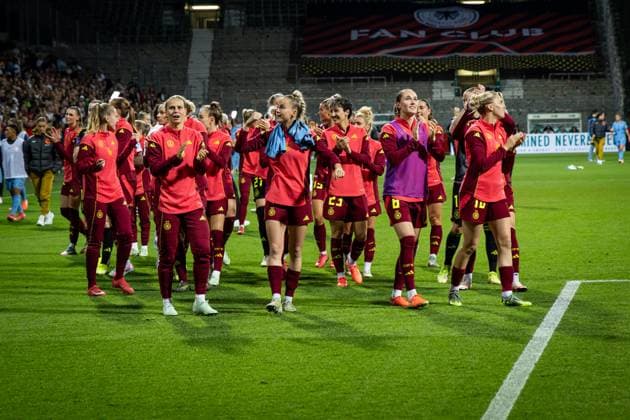 UWNL: Deutschland vs Niederlande; 30.05.25 Jubel nach Sieg Team Deutschland UWNL: Deutschland vs Niederlande, Weserstadion am 30.05.25 Copyright: xBEAUTIFULxSPORTS MarioxM.xKobergx