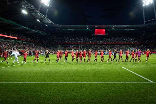 UWNL: Deutschland vs Niederlande; 30.05.25 Jubel nach Sieg Team Deutschland UWNL: Deutschland vs Niederlande, Weserstadion am 30.05.25 Copyright: xBEAUTIFULxSPORTS MarioxM.xKobergx