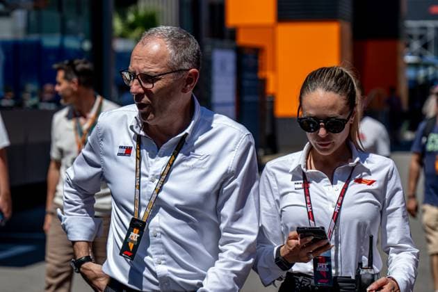 MONTMELO, SPAIN: Stefano Domenicali, President and CEO of the F1 Group, at the 2025 Formula 1 Spanish Grand Prix at the Circuit de Barcelona-Catalunya in Montmelo, Spain.