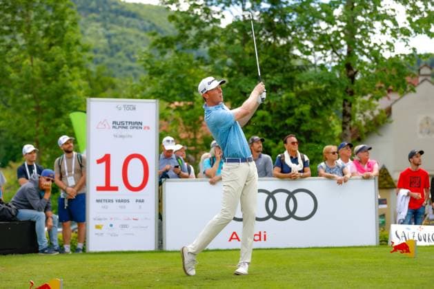 SALZBURG, AUSTRIA - 30.05.2025: Ryggs JOHNSTON (USA) of Austrian Alpine Open 2025 at GC Gut Altentann on May 30, 2025 in Austria.