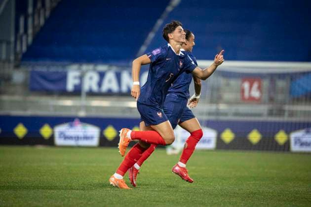 FOOTBALL: UEFA Women™s Nations League 2025 France vs Suisse 30 May 2025 - Stade Marcel Picot, Nancy. France joie des joueurs de France apres le but de Elisa De Almeida of France 5  Copyright: xelyxandroxcegarrax