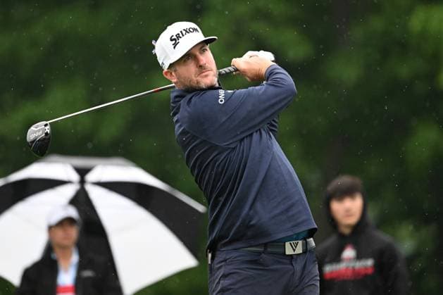 PGA, Golf Herren 2025: The Memorial Tournament MAY 30 May 30, 2025: Taylor Pendrith (CAN) drives off the first tee during Round 2 of the Memorial Tournament in Dublin, Ohio. Brent Clark Cal Media (Credit Image: Brent Clark Cal Sport Media) Dublin Oh USA EDITORIAL USE ONLY Copyright: xx ZUMA-20250530_zma_c04_038.jpg BrentxClarkx csmphotothree387762