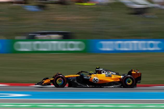 Lando Norris (McLaren Formula 1 Team, Großbritannien, 04) im MCL39, ESP, Formel 1 Weltmeisterschaft, Aramco Grand Prix von Spanien, Circuit de Barcelona Catalunya, Freies Training, Saison 2025, 31.05.2025 ESP, Formel 1 Weltmeisterschaft, Aramco Grand Prix von Spanien, Circuit de Barcelona Catalunya, Freies Training, Saison 2025, 31.05.2025 Barcelona Copyright: xEibner-Pressefoto Memmlerx EP_MMR
