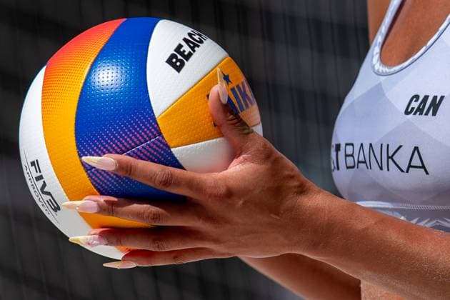 Sport Bilder des Tages Pro Tour Beach volleyball, Beachvolleyball tournament, category Elite, took place in Ostrava, Czech Republic, on May 31, 2025. Melissa Humana-Paredes and Brandie Wilkerson of Canada vs. Vitoria De Souza Rodrigues and Hegeile Almeida dos Santos of Brazil. (CTKxPhoto VladimirxPrycek) CTKPhotoP2025053102779  CTKPhotoP2025053102779