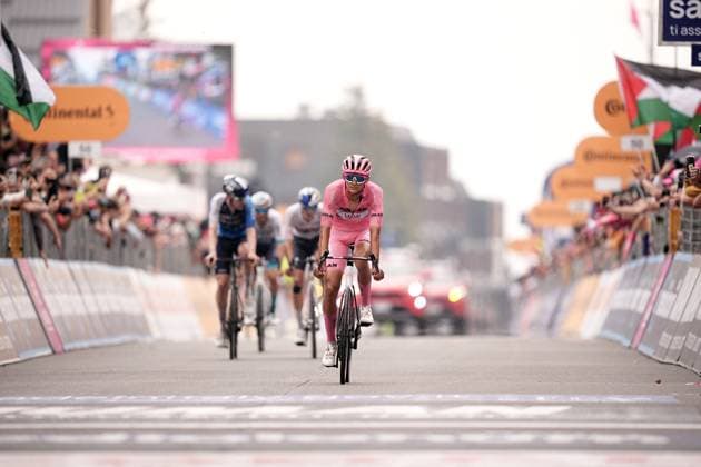 Del Toro Romero Isaac of Uae Team Emirates during the stage 20 of the Giro d™Italia from Verres to Sestriere (Via Lattea), Italy - Saturday, May 31, 2025. - cycling.  Copyright: xMarcoxAlpozzi LaPressex